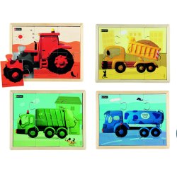  Fargede kjrety - 6 biter (pakke med 4 stk)