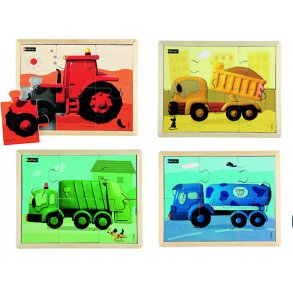  Fargede kjrety - 6 biter (pakke med 4 stk)