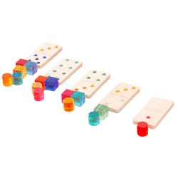 STOR DOMINO I TRE med fargede steiner