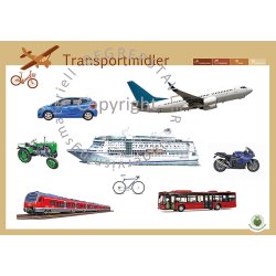 Begrepstavler - transport, arbeid og natur, 5 stk.
